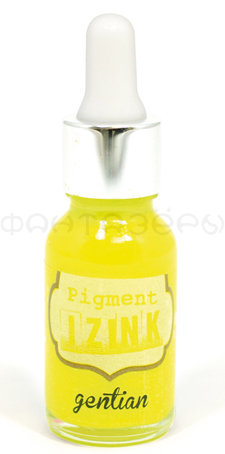 Пигментные блестящие чернила "Pigment Izink", 15 мл, gentian, лимонный