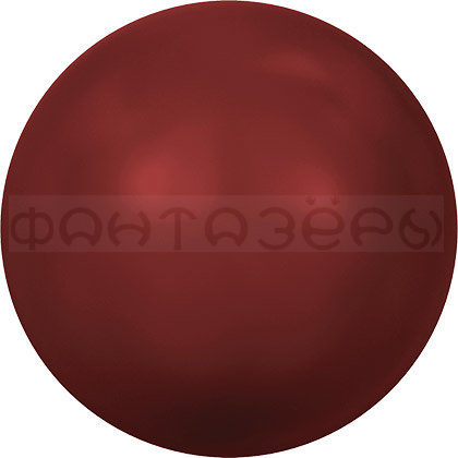 Бусины стеклянные "Сваровски"  кристалл под жемчуг  8 мм  10 шт., красный (red coral 718)