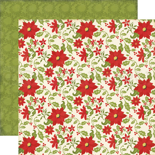 Бумага 30*30 см This and That Christmas Collection "POINSETTIAS"