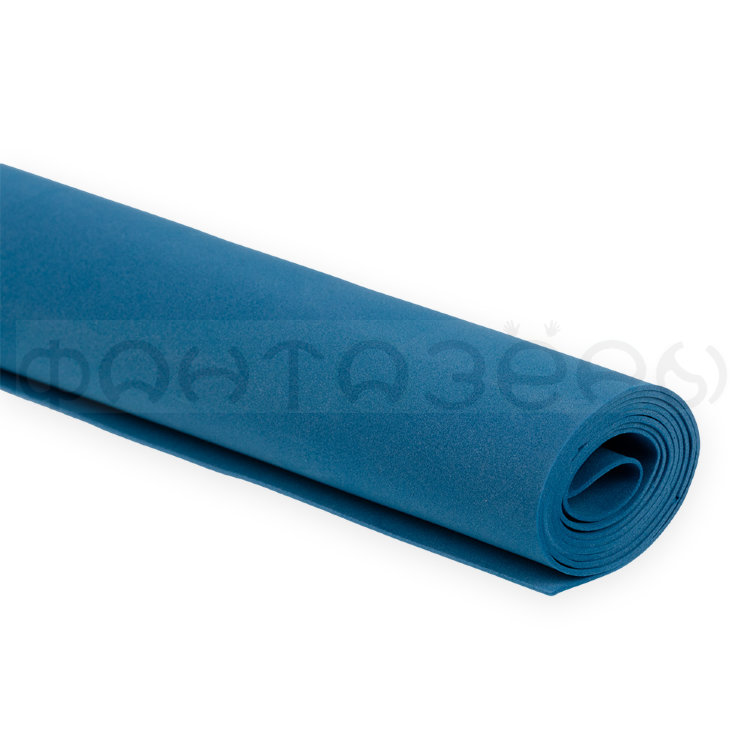 Пластичная замша (фоамиран иранский) 1 мм.  60 x 70 см ± 3 см. #24 Тёмно-синий