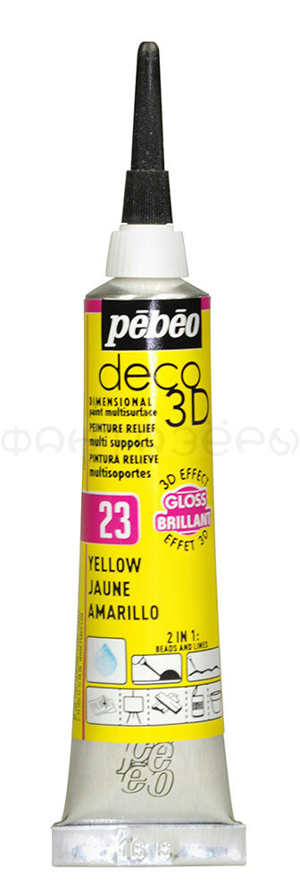 Контур deco3D "PEBEO"  №1   20 мл. #556123 желтый