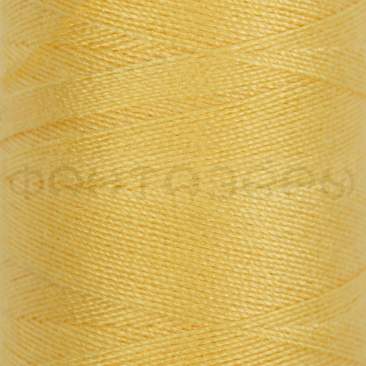 Нитки швейные 100%п/э №40/2, 365м #132 св.желтый