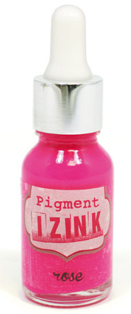 Пигментные блестящие чернила "Pigment Izink", 15 мл, rose, розовый яркий