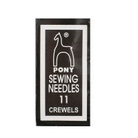 Иглы ручные для вышивания и шитья Crewels № 11, 25 шт PONY