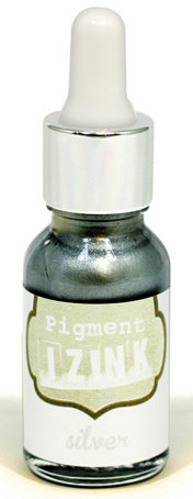 Пигментные чернила "Pigment Izink" с жемчужным эффектом, 15 мл, silver, серебро