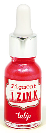 Пигментные чернила "Pigment Izink" с жемчужным эффектом, 15 мл, tulip, розовый