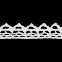 Кружево вязаное х/б 13мм*2м (белый)