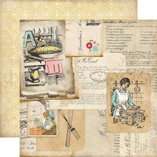 Бумага 30*30 см Home Made with Love Collection, Grandma's Recipes CBHL23007
