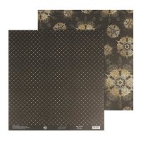 Бумага для скрапбукинга «Золотые снежнки», 30,5  × 32 см, 180 г/м.