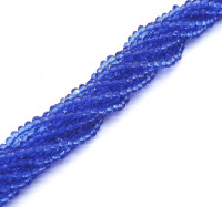 Бусины стекло "Рондель" 3 мм. 75±5шт., цвет синий (304)