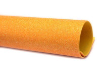 Фоамиран глиттерный перламутровый 20*30 см. толщ.2,0мм, св.оранжевый