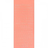 Контурные наклейки "Русский алфавит 1", лист 10x24,5 см, цвет лососевый