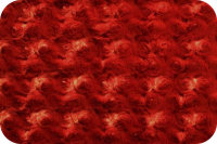 Плюш длинноворсовый 12мм "завитки" 48*48 см, red