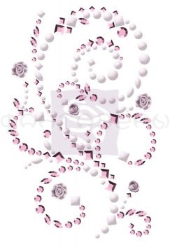 Аппликация самоклеящаяся коллекция Say It In Pearls, SWIRLS FIMO с розочками, 14*9 см., цвет розовый