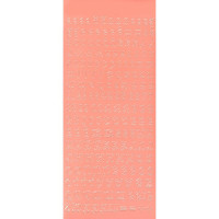 Контурные наклейки "Русский алфавит 2", лист 10x24,5 см, цвет лососевый