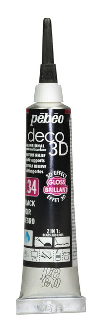 Контур deco3D "PEBEO"  №2   20 мл. #556134 черный