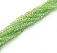 Бусины стекло "Рондель" 2 мм. 90±5шт., цвет зеленый бензин (328)