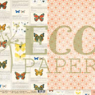 Набор бумаги 20*20 см. 11 листов &quot;Атлас бабочек&quot;  - Набор бумаги "Атлас бабочек" лист 1