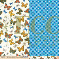 Набор бумаги 20*20 см. 11 листов &quot;Атлас бабочек&quot;  - Набор бумаги "Атлас бабочек" лист 2