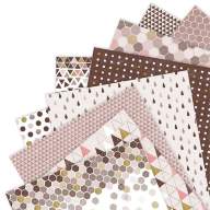 Набор бумаги для скрапбукинга Geometric Mocha от DOCRAFTS, 15,2 х 15,2 см, 36 листов - Набор бумаги для скрапбукинга Geometric Mocha от DOCRAFTS, 15,2 х 15,2 см, 36 листов