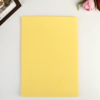 Бумага бархатная на клеевой основе пл. 150 гр "Светло-жёлтый" формат А4