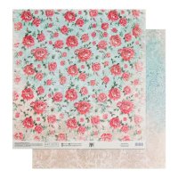 Бумага для скрапбукинга «Красные розы», 30.5 × 32 см, 180 г/м.
