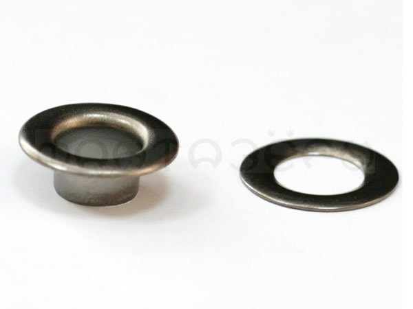 Блочки + колечки, 5 мм, 100 шт., цвет №20 черный никель (без лакового покрытия)