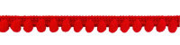 Лента декоративная "Шарики" 10 мм, 1 метр #026 красный