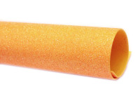 Фоамиран глиттерный перламутровый 20*30 см. толщ.2,0мм, бледно-оранжевый