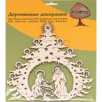 Деревянная заготовка "рождественская елка", 22 см.
