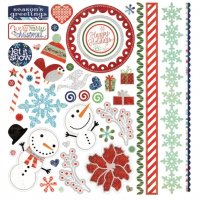 Набор наклеек фигурных на листе 30,5х30,5 см, Element Stickers, серия: Nordic Holiday