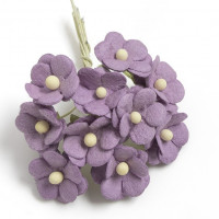 Мини-цветочки 1,5см, 10 шт., фиолетовый