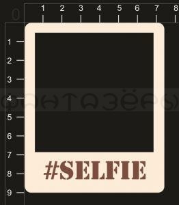 Фигурка из чипборда "#Selfie" (с гравировкой) из коллекции Полароид