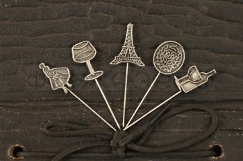 Набор декоративных металлических булавок PARIS, 6,3 см, упаковка 5 шт