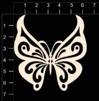 Фигурка из чипборда "Бабочка с острыми крылышками", 6,3*6,7 см.