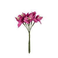 Декоративные элементы "Лилии"  6 шт., 16 Пурпурная бабочка (сиреневый)