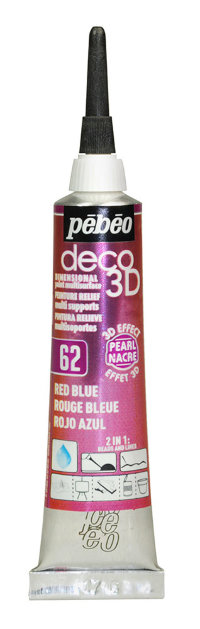 Контур deco3D "PEBEO"  №2   20 мл. #556162 красно-синий перламутровый