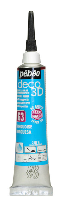 Контур deco3D "PEBEO"  №2   20 мл. #556163 бирюзовый перламутровый