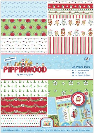 Набор бумаги для скрапбукинга Pippinwood Christmas, А5, 26л.