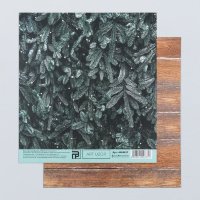 Бумага для скрапбукинга «Голубая ель», 15.5 × 17 см, 180 г/м.