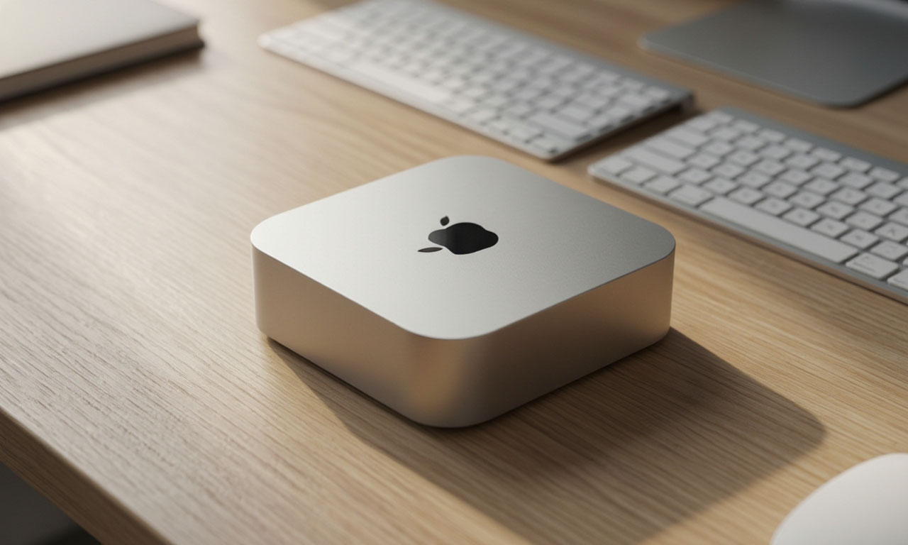 Mac Mini M6 с подключёнными кабелями