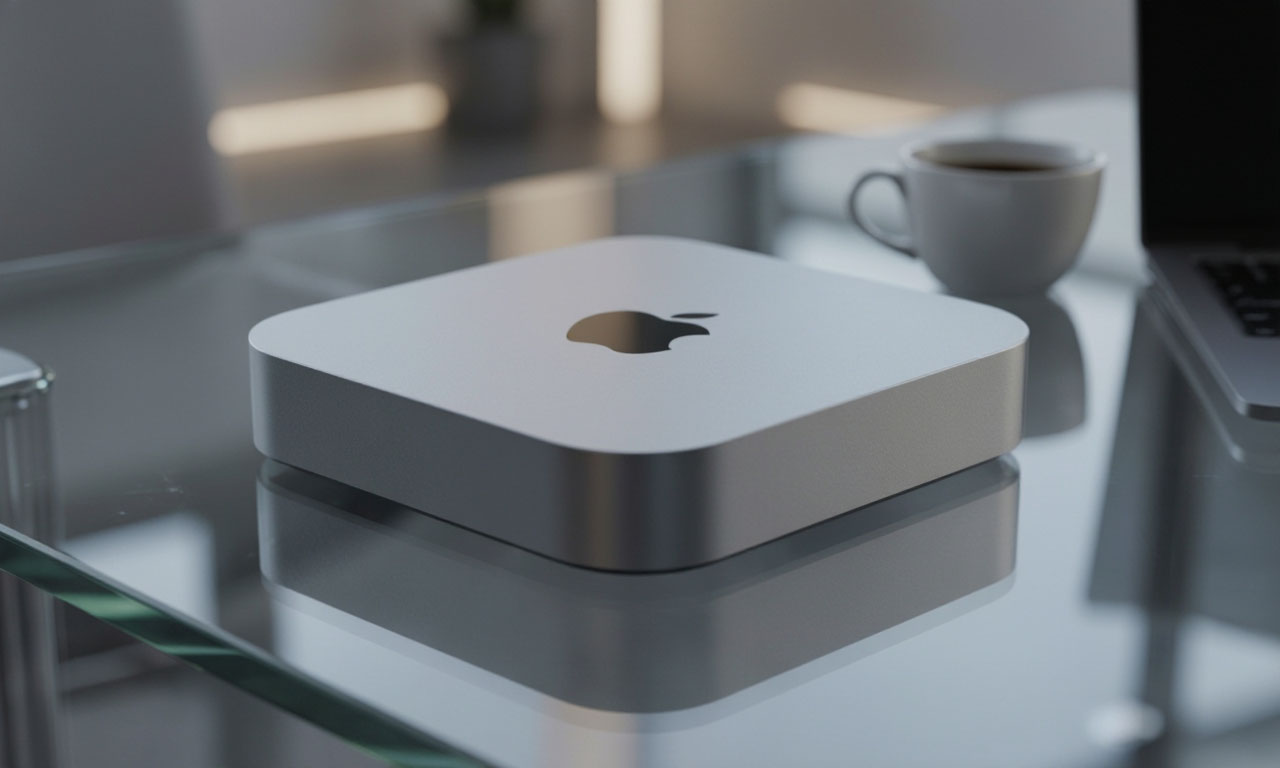 Mac Mini M6 - вид сбоку, детали корпуса